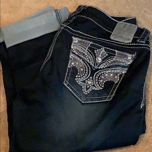 Hydraulic cropped jeans